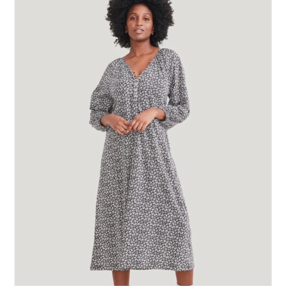 Hatch The Organic Cotton Nursing Night Dress Black Floral Size 0 0-2 Maternity - Picture 10 of 10
